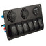 Laser Car Boat Marine USB Charger Socket Breaker LED Rocker Switch Panel Circuit - 3