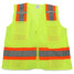 Warning Reflective Stripes Safety Vest Yellow Motorcycle Waistcoat - 2