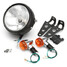 Mount Motorcycle Retro Bulb Chopper Turn Signal Lamp Cafe Racer Bobber Headlight - 2