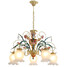 American Flowers Iron Chandelier Lamp Flower European Garden Lamp - 1