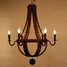 Chandelier Lamp Rustic And Bar Bedroom Pendant Wooden Wine Vintage - 2