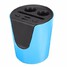 Cigarette Lighter Socket 2 Way Car Cup Holder Charger Dual USB Charger Adapter 3 in 1 - 3