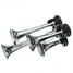 Zinc Alloy Train Auto Car Truck Silver Chrome Air Horn Kit - 3