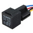 Black 12V with Wiring Harness and Socket Car Auto Relay AMP - 3