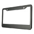Frames 2 PCS License Plate Stainless Steel Screw Tag Caps Black Metal - 3