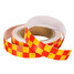 Caution Reflective Sticker Dual Color Chequer Roll Signal Warning - 10