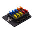 12V 24V Way Blade Fuse Box Holder Trike Warning Light Car Marine with LED - 4