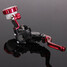Universal Motorcycle 2 X Brake Clutch Lever Master Cylinder Red CNC - 3