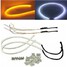 Car LED Turn Soft Tears Strips Guide Lights White Yellow 60CM 2Pcs Daytime Running - 4