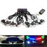 8Pcs Grille 16 LED Emergency Flashing Warning Lights Wireless Remote Strobe 30W Lamp - 2