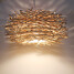 Cany Rattan Restaurant Rural Head Droplight Lamp Led - 3