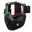 Lens Colorful Helmet Face Mask Shield Goggles Motorcycle Bike Detachable Modular - 4