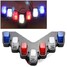 12V Flashing Light Blue White Red Motorcycle Electric Cars LED Warning - 1