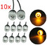 10Pcs Motorcycle Eagle Eye Lamp 3LED 5630 Daytime Running Lights 18MM Yellow - 1