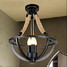 American Led Simple Bedroom Retro Rope Ceiling Lamp Aisle - 7