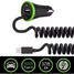 3.1 Type C Power 5V 3.4A Cable Spring Coiled Phone USB Car Charger - 6