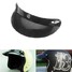 Shield Helmets Motorcycle Open Face Visor Buttons Universal Black Snap Lens - 1