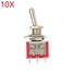 DPDT On-Off-On 10pcs 5A Red 6 PINs 3 Position 120Vac 2A Toggle Switch 250VAC - 2