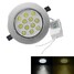 Ac 100-240v Dimmable White Light Led 12w Receseed 1200lm Lights 3200k - 1