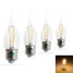 Ac 220-240v 4pcs E27 180lm Tungsten Led Warm Light Filament Candle Light - 4