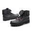 Motorcycle Riding Boots Shoes Casual Leather Boots Black Winter Warm Short - 2