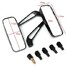 8MM 10MM Universal Rear View Mirrors Motorcycle Motor Bike Off Road Rectangle - 5