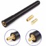 Black Short AM FM Fit Car Truck Inch Universal Screw-On Mast Antenna Aerial - 4