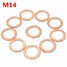 M14 Motorcycle Atv Fuel Brake Banjo Washer M12 M6 Seal Copper M8 10pcs - 7