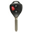 Uncut Battery Flip Key Shell 3 Buttons Remote Toyota Scion Black - 1