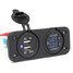 Dustproof Dual USB Port Ammeter LED Digital Voltmeter DC12-24V Waterproof - 7