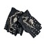 Cool Motorcycle Half Finger Gloves Chain Punk Skull Leather Rivet - 4