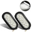 Tail Reverse Light Oval White Waterproof Truck Trailer Bus Pair LED Stop Turn - 2