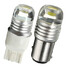 White Car Tail Brake Light 6W Strobe Flashing LED Projector Bulbs - 5