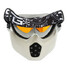 Green Detachable Goggles Motorcycle Helmet Lens Modular Face Mask Shield - 5