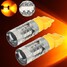 Amber Yellow 80W Turn Signal Light Lamp Bulbs LED 2pcs Universal - 3