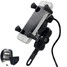 Phone GPS Holder Inch Motorcycle USB Charger Power Outlet Socket 12V-30V - 1