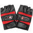 Black Red Sports Finger Leather Gloves Blue Men's Motorcycle Cycling Half Protective Biker - 1