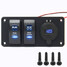 12V 24V LED Rocker Switch Panel Car Marine Boat Voltmeter Gauge Dual USB Charger - 1