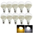 10pcs Led Globe Bulbs Cool White Light E27 Warm White 9w 15*smd5630 - 1
