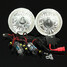 H4-2 LED Projector Diamond 6000K Pair Headlights 7Inch HID White Round - 8