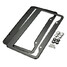 Frames 2 PCS License Plate Stainless Steel Screw Tag Caps Black Metal - 1