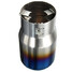 Round Caliber Universal Grilled Blue Stainless Steel Exhaust Muffler Pipe - 4