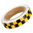 Caution Reflective Sticker Dual Color Chequer Roll Signal Warning - 9