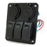 Gang 5V 2.1A Green Circuit Car Marine Boat DC Waterproof LED Rocker Switch Panel Breaker - 4