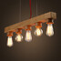 Handmade Led Chandelier Edison Wood Hanging Pendant Lamp - 2