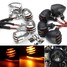 Motorcycle Turn Signal Light Holder Front Rear Cafe Racer Harley Chopper 4pcs - 1