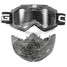 Silver Clear Mask Shield Goggles Motorcycle Helmet Detachable Modular Full Face Protect - 9