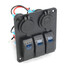 Breaker Waterproof RV LED Rocker Switch Panel Circuit Car Marine Boat Gang Dual USB - 8