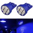 LED Car Light Wedge Bulb T10 Super Bright Ultra Blue 8-SMD - 2