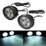 LED 12V Universal Motorcycle Fog Light Rear View Mirror Headlight Motor Bike - 1